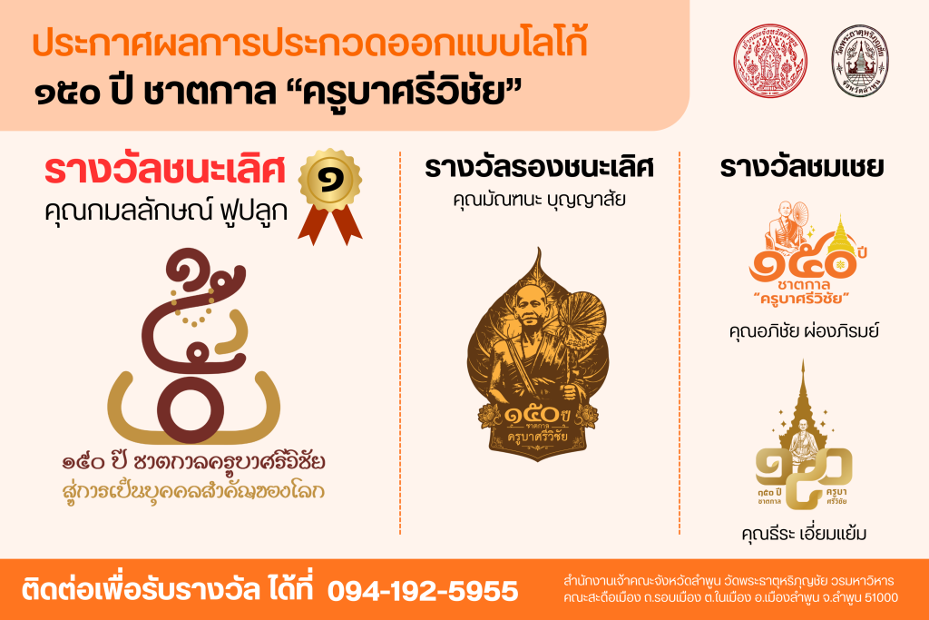ผลรางวัลการประกวดออกแบบโลโก้